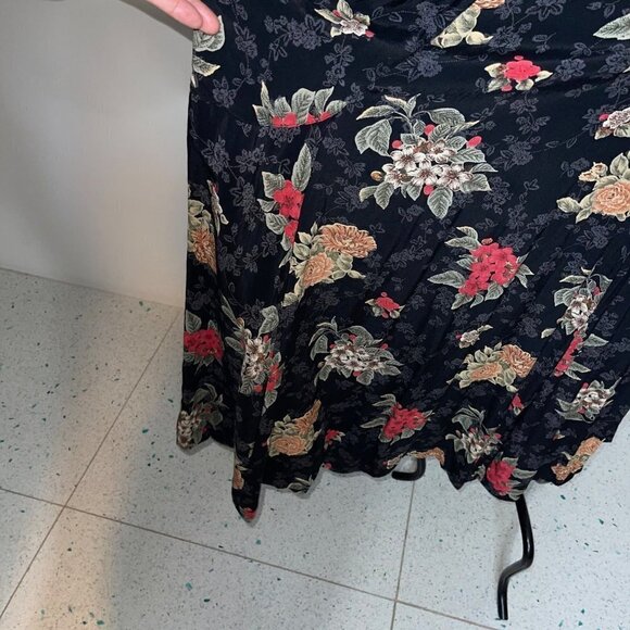 Kamellia By Desire Womens Dress Black Size Small Vintage Floral Tie Back Maxi - Picture 12 of 16